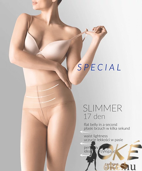 Gabriella koffeines alakformáló testszínű harisnya Slimmer 17 den