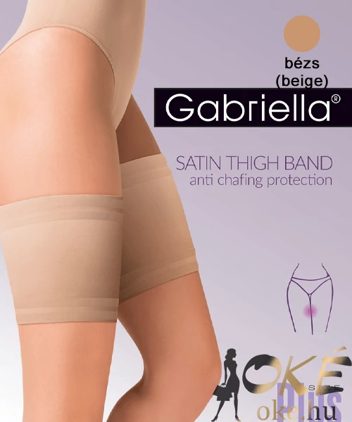 Gabriella bézs szatén combvédő