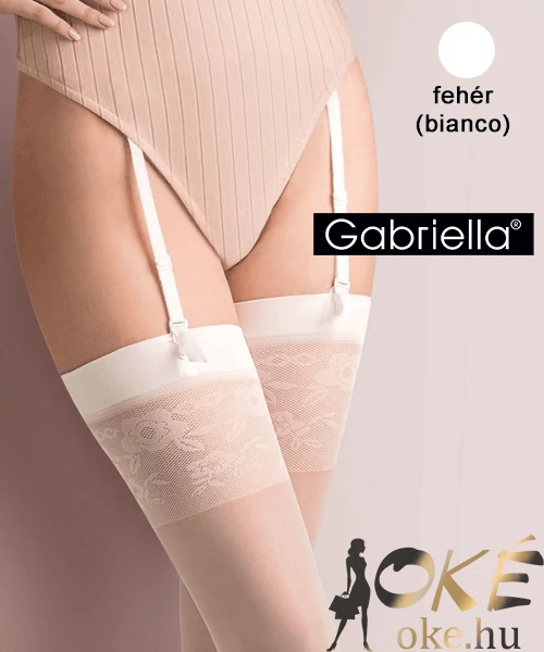 Gabriella fehér combfix harisnyatartóhoz Vanessa