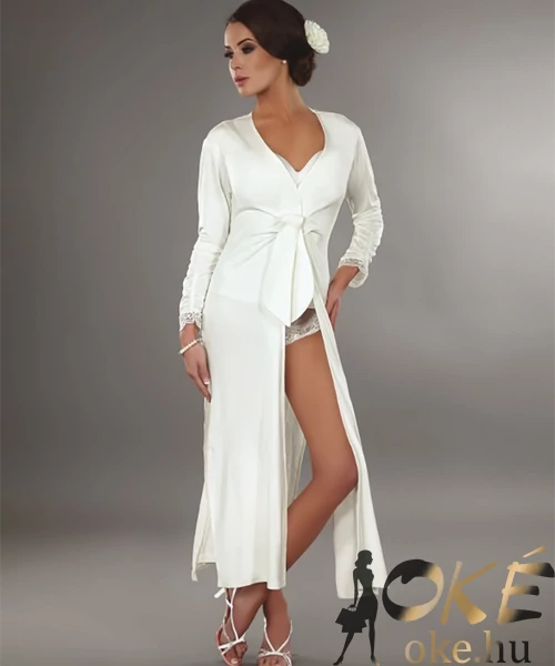 LivCo vékony hosszú köntös ekrü Reli