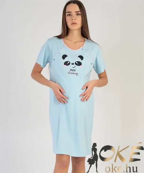 Panda mintás szoptatós hálóing 