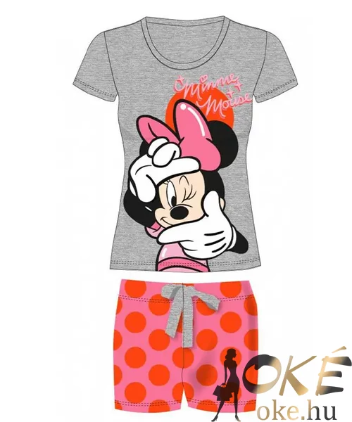 Minnie rövidnadrágos női pizsama szürke