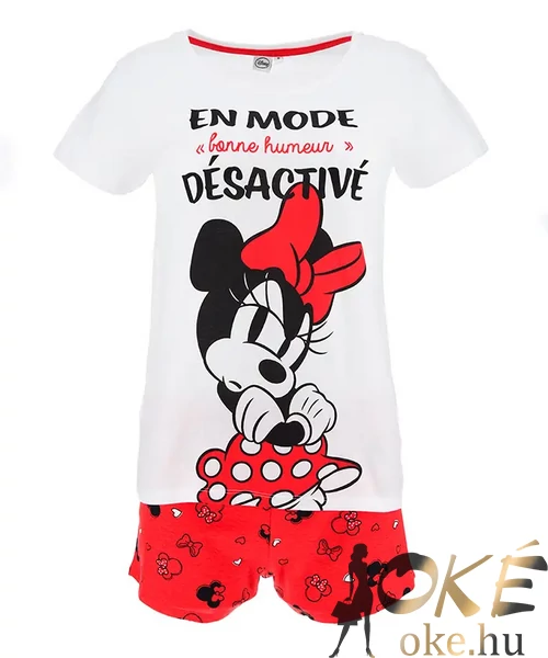 Minnie rövidnadrágos pizsama fehér
