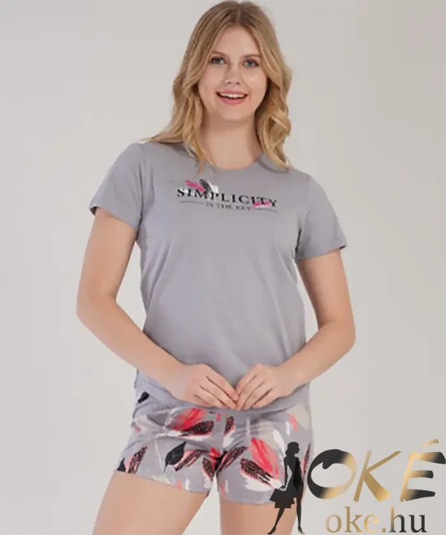 Rövidnadrágos pamut női pizsama 