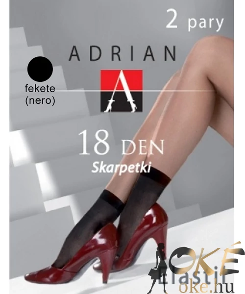 Adrian krepp bokafix 2 páras fekete 18den