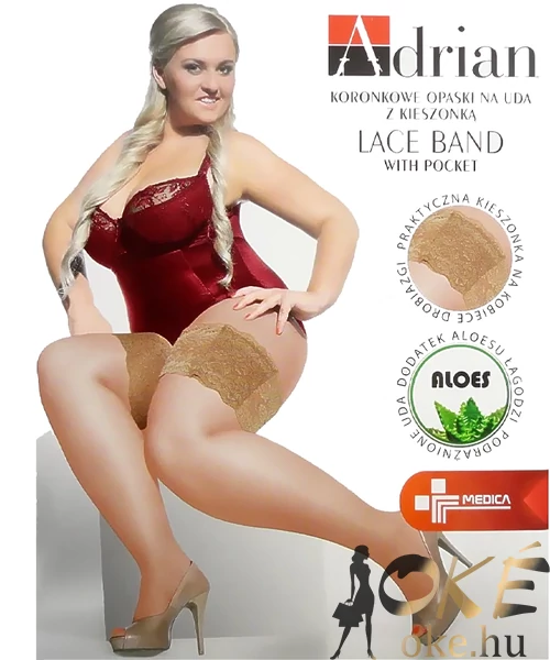 Adrian combvédő csipke natural