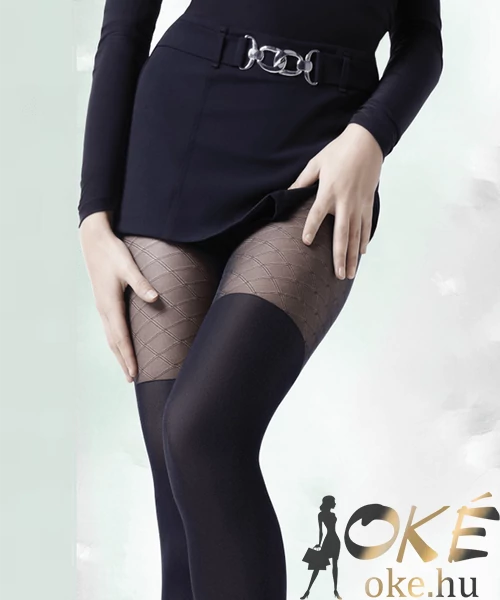 Annes combfix hatású harisnya fekete Mia