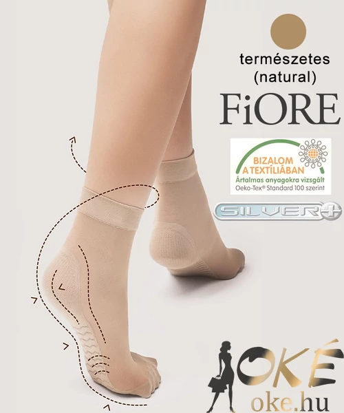 Fiore Massage gyógyhatású bokaharisnya natural 20 den
