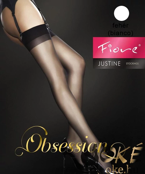 Fiore nagyméretű combfix harisnyatartóhoz fehér Justine