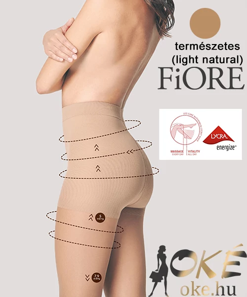 Nagyméretű Fiore kompressziós karcsúsító harisnya világosbézs 20D