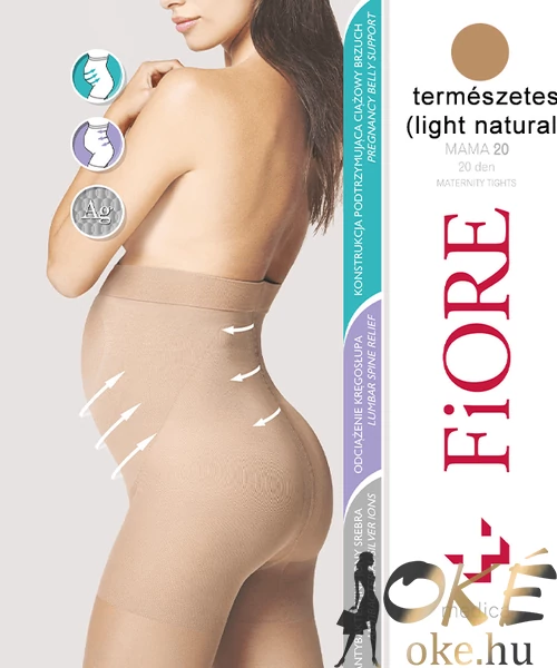 Fiore Mama kismama harisnyanadrág világos testszín 20D