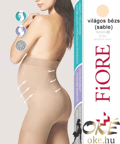 Fiore Mama kismama harisnyanadrág világos testszín 20D