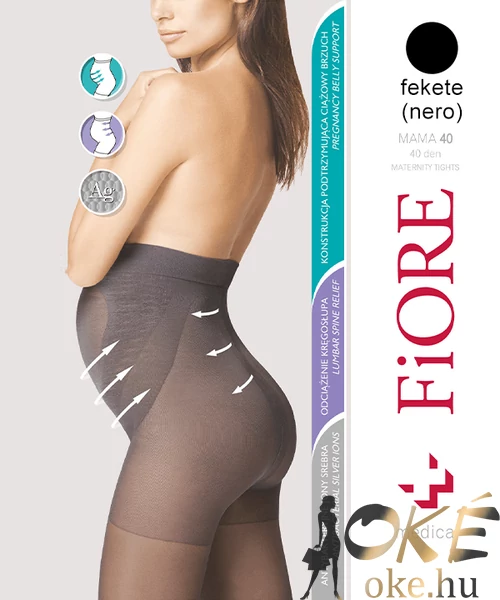 Fiore Mama fekete kismama harisnyanadrág 40D