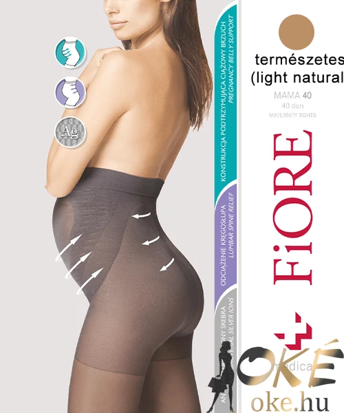Fiore Mama kismama harisnyanadrág világos testszín 40D