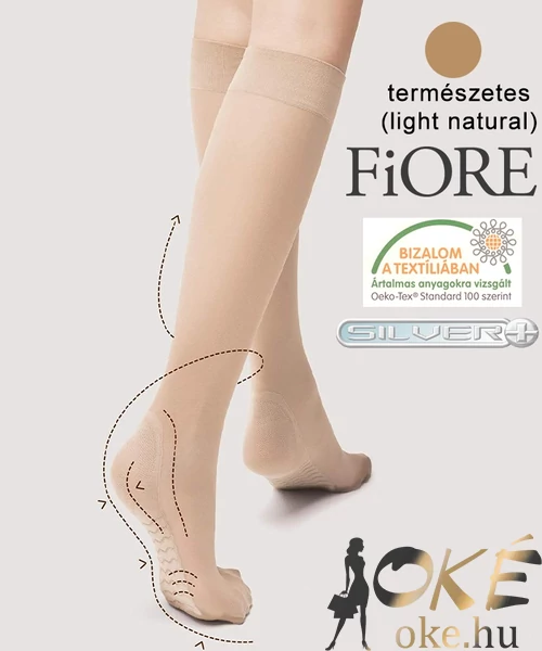 Fiore Massage gyógyhatású térdfix világosbarna 20 den