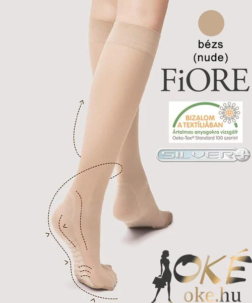 Fiore Massage gyógyhatású mikroszálas térdfix nude 20 den