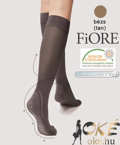 Fiore Massage gyógyhatású térdharisnya bézs 40 den