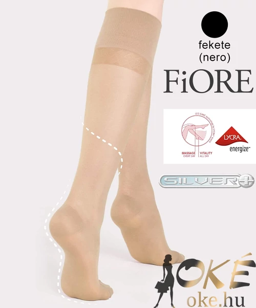 Fiore Travel Firm kompressziós térdharisnya fekete 20 den