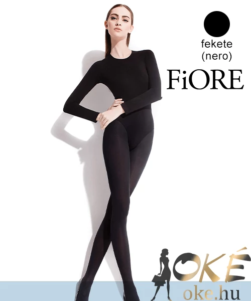 Fiore vastag mikrofibra nagyméretű harisnyanadrág fekete 60den Roza