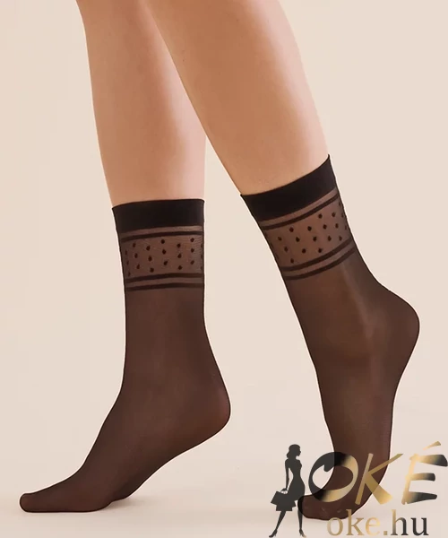 Gabriella fekete pöttyös bokafix Nebi