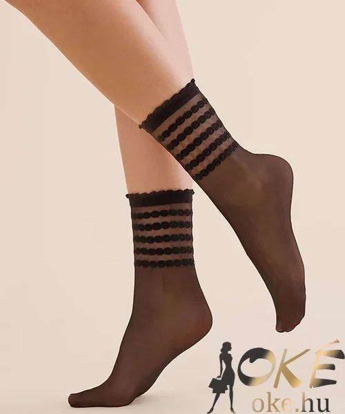 Gabriella pöttyös fekete bokafix Lora