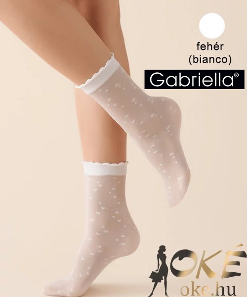 Gabriella fehér szivecskés bokafix Lovie