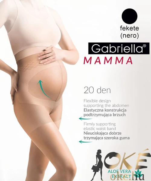 Gabriella kismama harisnyanadrág Mamma 20 den fekete