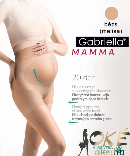 Gabriella kismama harisnyanadrág Mamma 20 den bézs