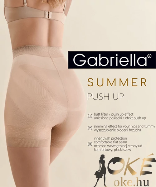 Gabriella száras alakformáló sort bézs Summer Push Up