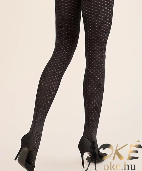 Gabriella csillag mintás harisnyanadrág Wawes fekete 80 den
