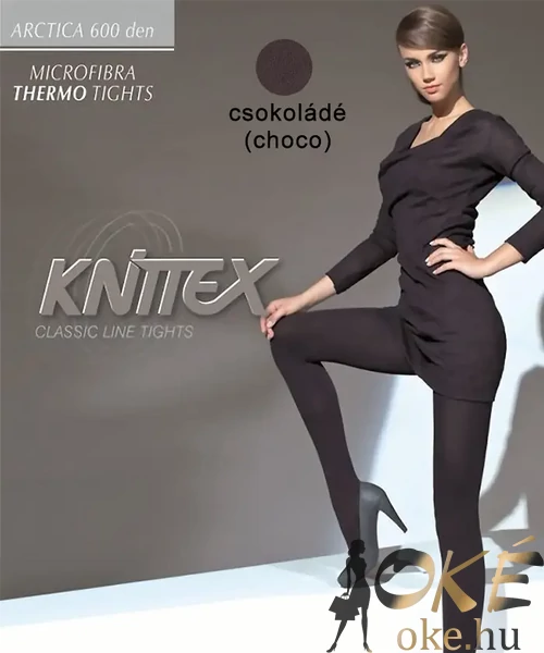 Knittex vastag női harisnyanadrág világosbarna 600d Arctica