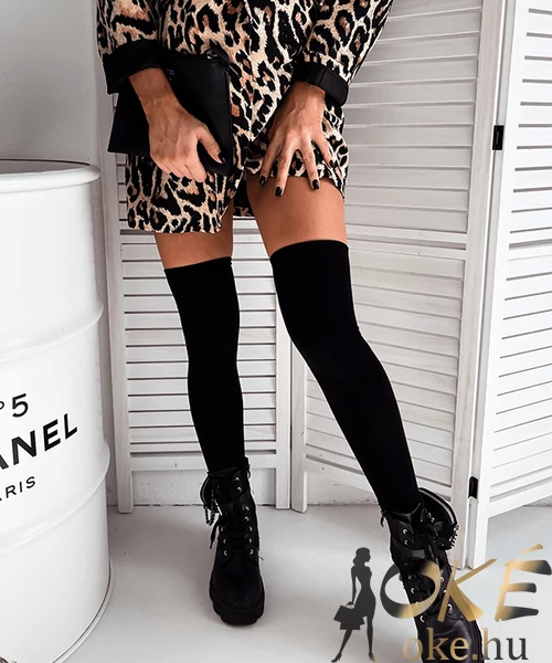 Vastag pamut combzokni fekete