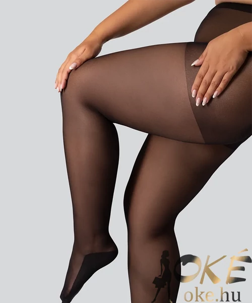 Mona nagyméretű harisnya Victoria fekete 30den
