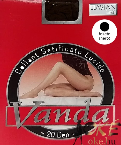 Vanda fekete fényes elasztikus harisnyanadrág 20d