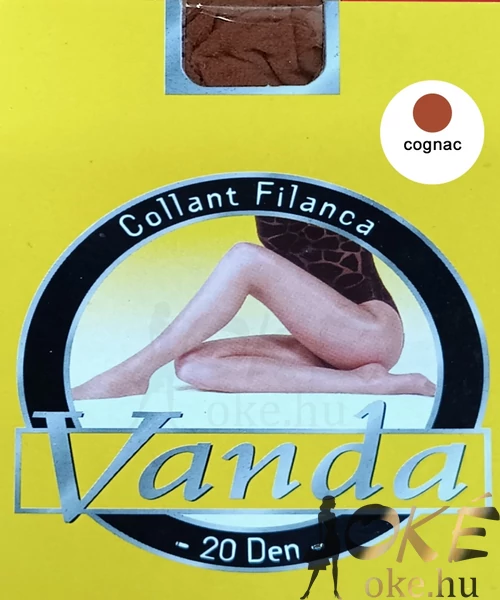 Vanda egyszínű krepp harisnyanadrág cognac 20d