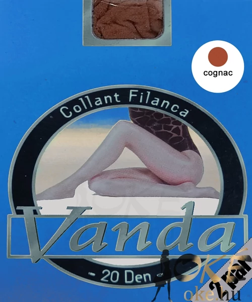 Vanda krepp vékony térdfix cognac 2 páras