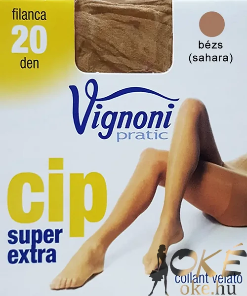 Super extra nagyméretű testszínű krepp harisnya Vignoni 