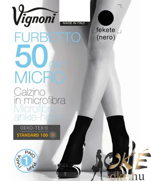 Vignoni 50 denes fekete bokafix