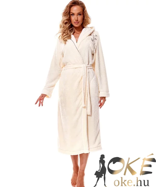 Pihe puha wellsoft hosszú női köntös ekrü