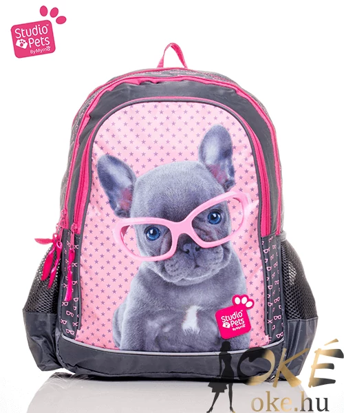 Bulldog kutyusos iskolatáska 36 cm