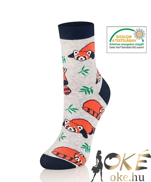 Vörös panda mintás bokazokni Intenso