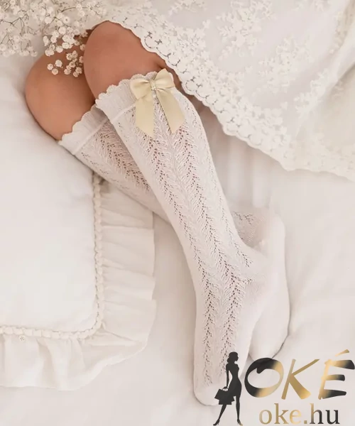 Gyerek térdzokni ekrü