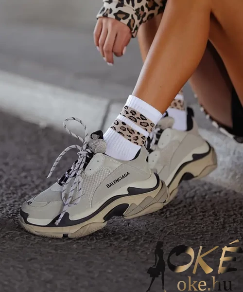 Leopárd mintás zokni