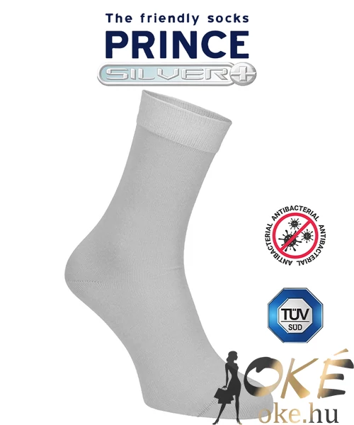 Ezüstszálas zokni szürke Prince