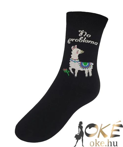 Láma mintás zokni 