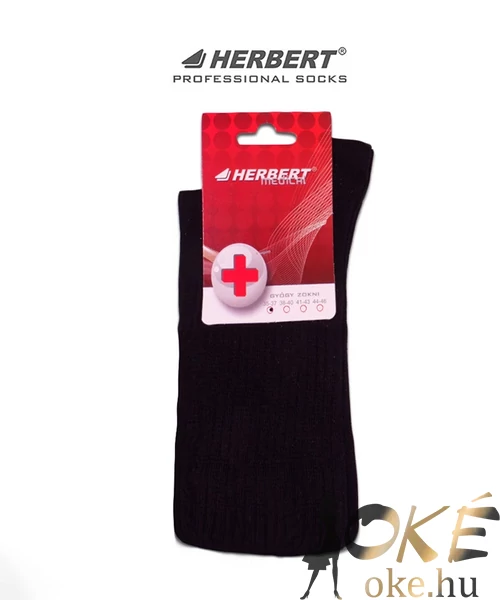 Herbert gumi nélküli gyógyzokni fekete